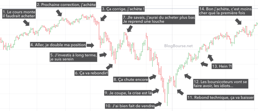 comportement boursicoteur en cas de chute